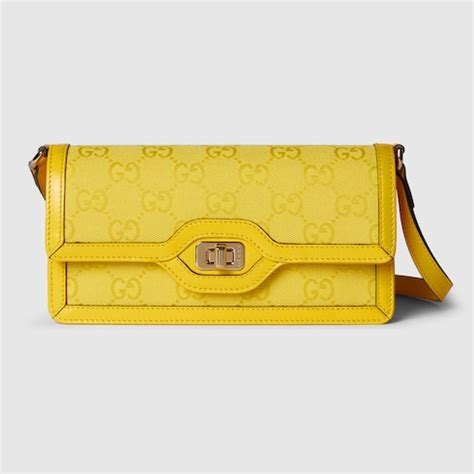 gucci cosmetic bag yelliw|Gucci Luce small shoulder bag in yellow GG canvas .